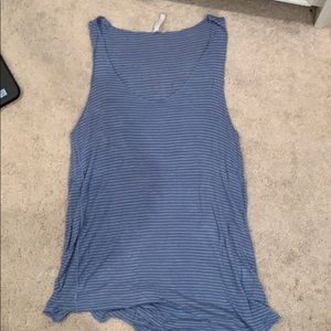 Blue and white stripped tank top